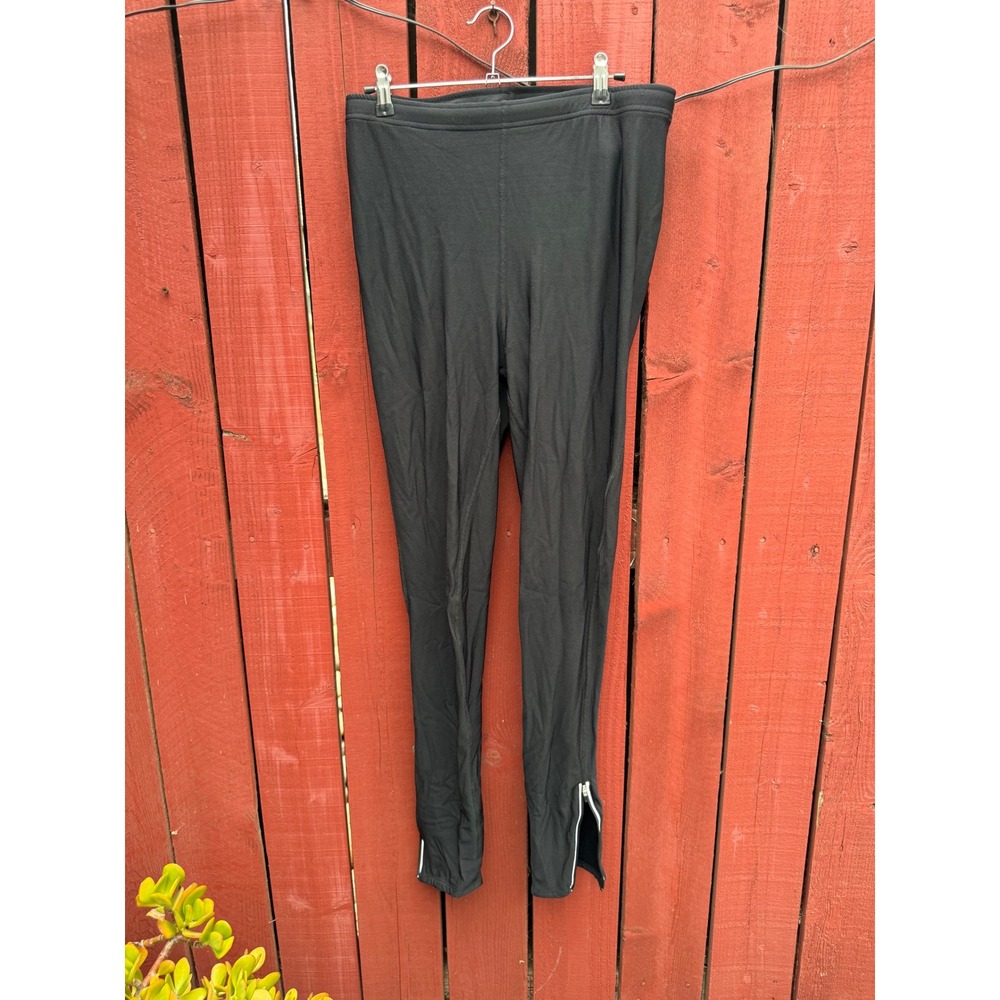 Descente Cycling Tights Men's XL Black Thermal Ankle Zip Reflective Made Canada